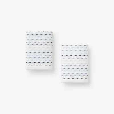 The Company Store Dash & Stripe Washcloths, Set Of 2