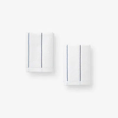 The Company Store Dash & Stripe Washcloths, Set Of 2