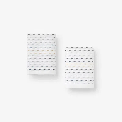 The Company Store Dash & Stripe Washcloths, Set Of 2