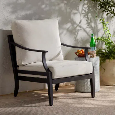 The Company Store Deep Seat Chair & Seatback Cushion In Beige