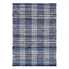 The Company Store Denim Plaid Handwoven Cotton Rug In Blue