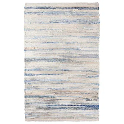 The Company Store Denim Rag Handwoven Cotton Rug In Blue
