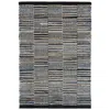 The Company Store Denim Rag Handwoven Gridwork Cotton Rug In Blue