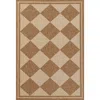 The Company Store Diamond Checkered Outdoor Rug In Beige/brown
