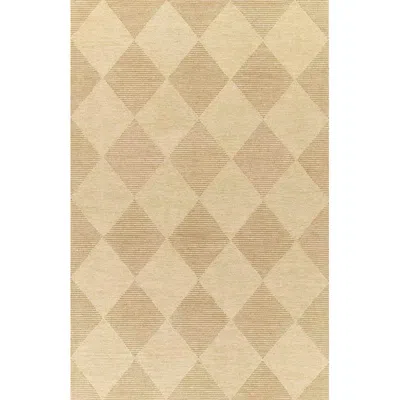 The Company Store Diamond Hand Tufted Wool Rug In Sand