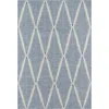 The Company Store Diamond Leaf Handwoven Outdoor Rug In Blue/light Blue