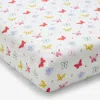 The Company Store Ditsy Butterflies Classic Cool Organic Cotton Percale Fitted Crib Sheet