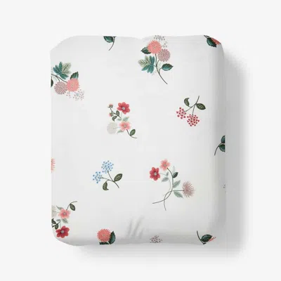 The Company Store Ditsy Dahlia Classic Cool Cotton Percale Fitted Bed Sheet