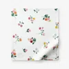 The Company Store Ditsy Dahlia Classic Cool Cotton Percale Flat Bed Sheet In Green/pink/multi