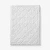 The Company Store Ditsy Gingham Classic Cool Organic Cotton Percale Quilted Reversible Sherpa Stroller Blanket In Gray