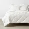 The Company Store Dobby Stripe Classic Smooth Wrinkle-free Sateen Comforter In Ivory