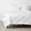The Company Store Dobby Stripe Classic Smooth Wrinkle-free Sateen Comforter In White