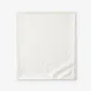 The Company Store Dobby Stripe Classic Smooth Wrinkle-free Sateen Flat Bed Sheet In Ivory