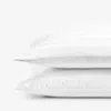 The Company Store Dobby Stripe Classic Smooth Wrinkle-free Sateen Pillowcase Set In White