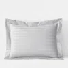 The Company Store Dobby Stripe Classic Smooth Wrinkle-free Sateen Sham In Gray Mist