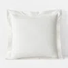 The Company Store Dobby Stripe Classic Smooth Wrinkle-free Sateen Sham In Ivory