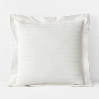 The Company Store Dobby Stripe Classic Smooth Wrinkle-free Sateen Sham In Ivory