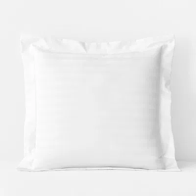 The Company Store Dobby Stripe Classic Smooth Wrinkle-free Sateen Sham In White