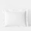 The Company Store Dobby Stripe Classic Smooth Wrinkle-free Sateen Sham In White