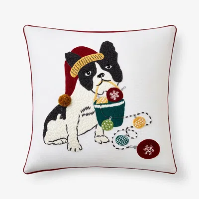 The Company Store Dog Pillow Cover In Black/red/white