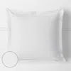 The Company Store Dorset Stripe Luxe Smooth Egyptian Cotton Sateen Sham In White