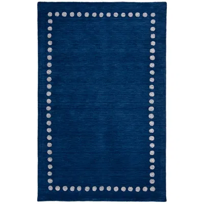 The Company Store Dot Border Hand Loomed Wool Rug