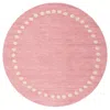The Company Store Dot Border Hand Loomed Wool Rug