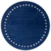 The Company Store Dot Border Hand Loomed Wool Rug