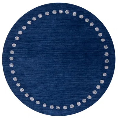 The Company Store Dot Border Hand Loomed Wool Rug