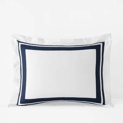 The Company Store Double Border Premium Smooth Supima® Cotton Wrinkle-free Sateen Sham In Multi