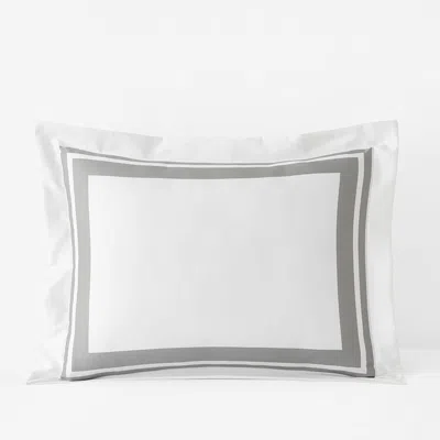 The Company Store Double Border Premium Smooth Supima® Cotton Wrinkle-free Sateen Sham In Multi