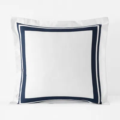 The Company Store Double Border Premium Smooth Supima® Cotton Wrinkle-free Sateen Sham In Multi