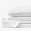 The Company Store Egyptian Cotton Premium Smooth Sateen Bed Sheet Set In White