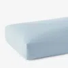 The Company Store Egyptian Cotton Premium Smooth Sateen Fitted Bed Sheet In Blue