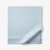 The Company Store Egyptian Cotton Premium Smooth Sateen Flat Bed Sheet In Blue