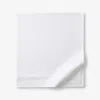 The Company Store Egyptian Cotton Premium Smooth Sateen Flat Bed Sheet In White