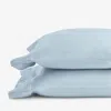 The Company Store Egyptian Cotton Premium Smooth Sateen Pillowcase Set In Blue