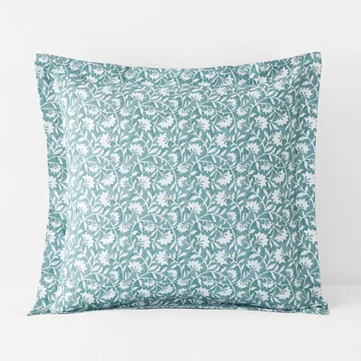 The Company Store Ellary Classic Cool Cotton Percale Sham In Green