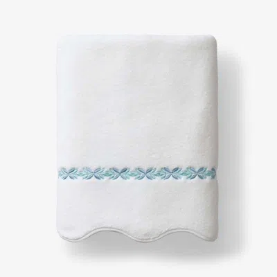 The Company Store Embroidered Scallop Bath Towel In Multi