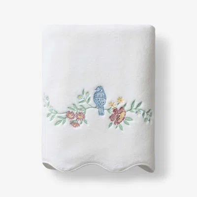 The Company Store Embroidered Scallop Bath Towel In Multi