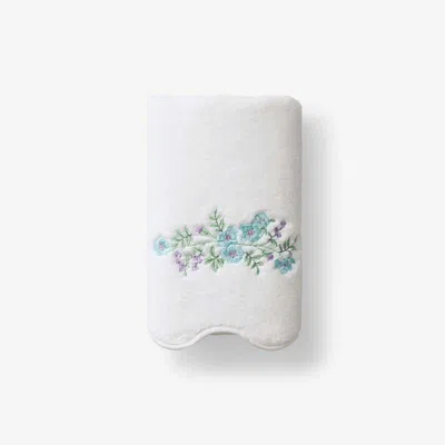 The Company Store Embroidered Scallop Hand Towel In Multi
