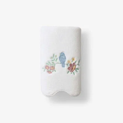 The Company Store Embroidered Scallop Hand Towel In Multi