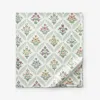 The Company Store Estee Garden Classic Smooth Sateen Flat Bed Sheet In Green