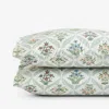 The Company Store Estee Garden Classic Smooth Sateen Pillowcase Set In Green