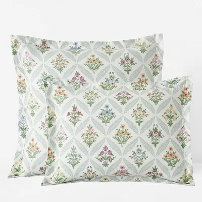 The Company Store Estee Garden Classic Smooth Sateen Sham In Green