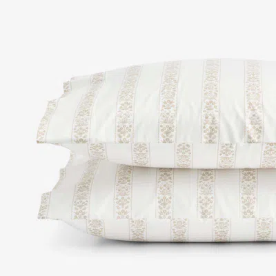The Company Store Estee Stripe Classic Smooth Sateen Pillowcase Set In Multi