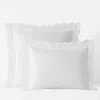 The Company Store Eyelet Classic Cool Cotton Percale Solid Sham In White
