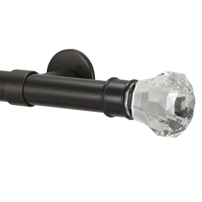 The Company Store Facets Finial And 1" Diameter Rod Set In Brown