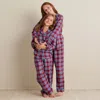 The Company Store Family Flannel Kid's Button-down Pajama Set In Multi