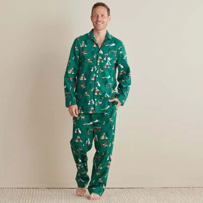 The Company Store Family Flannel Men's Button-down Pajama Set In Multi